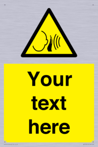 Custom warning sudden loud noise